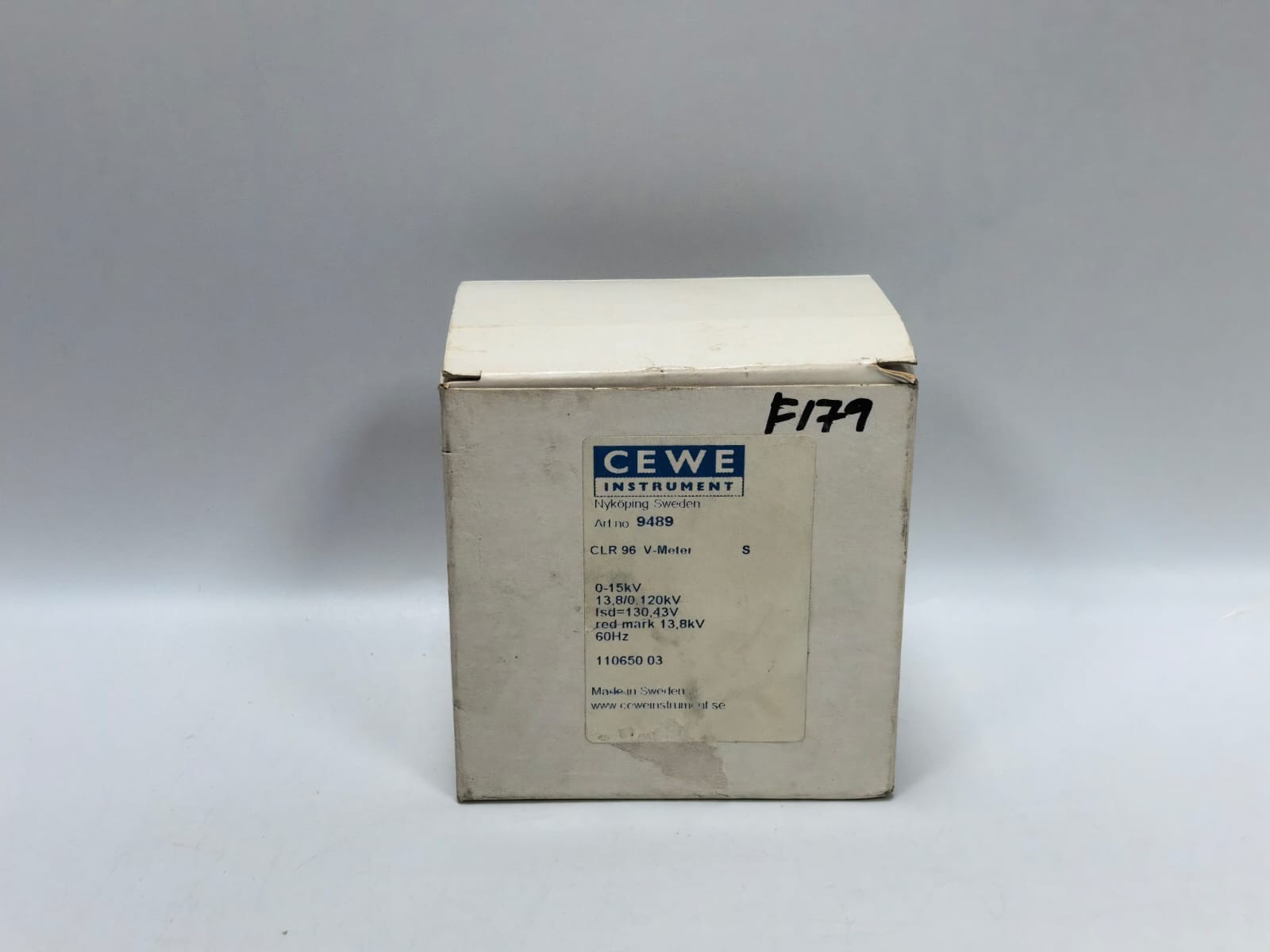CEWE INSTRUMENTS CLR96 VOLT ANALOG PANEL METER 9489 0-15KV