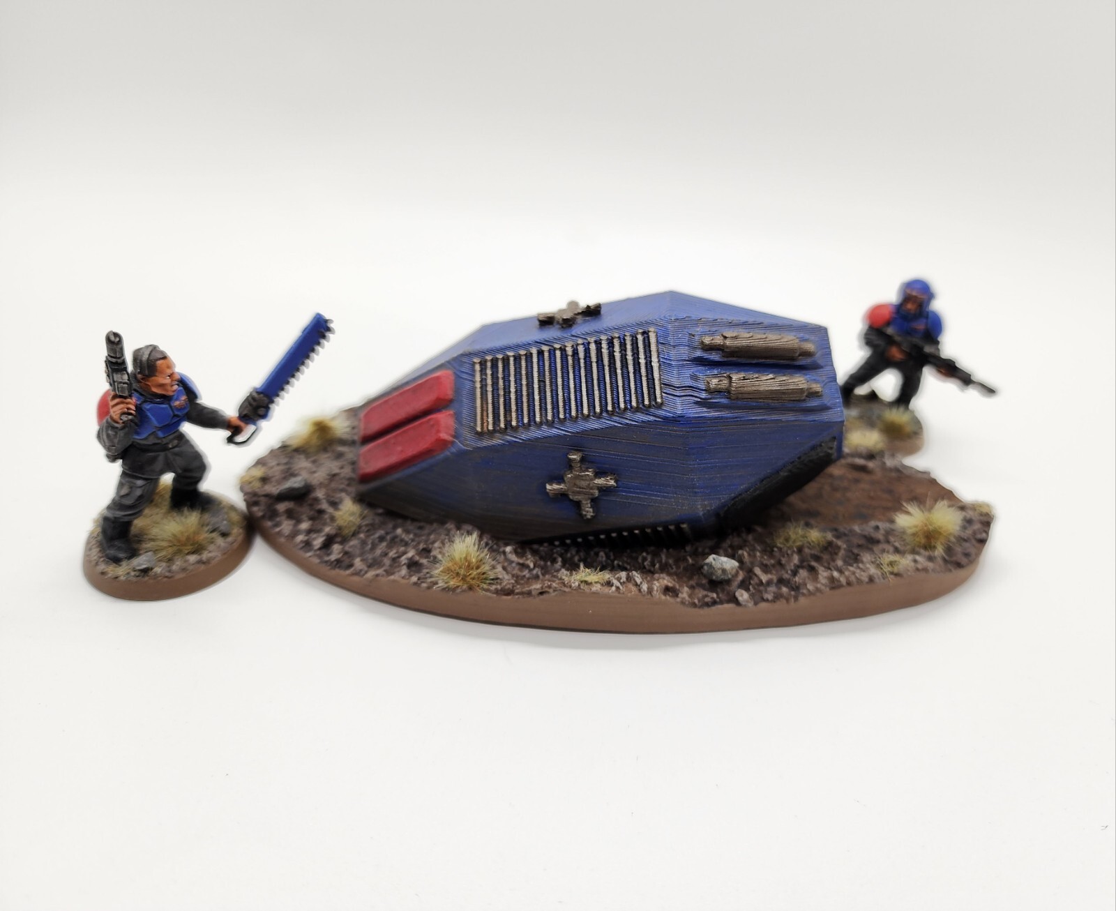 3D Printed SciFi Terrain Crashed Escape Pod Objective For Tabletop Wargames
