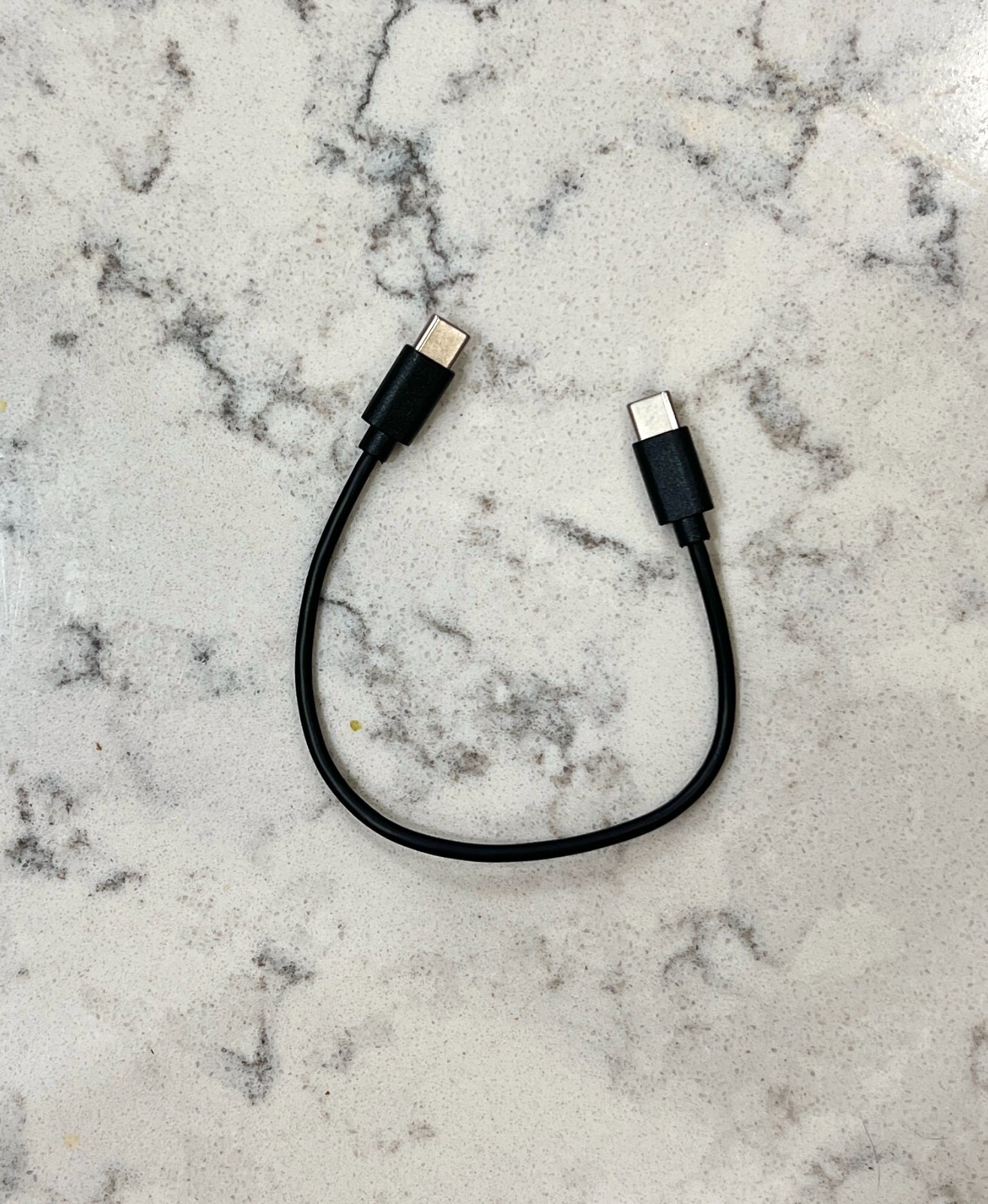 USB-C to USB C Type-C Fast Charging Data SYNC Charger Cable Cord 6 inch black