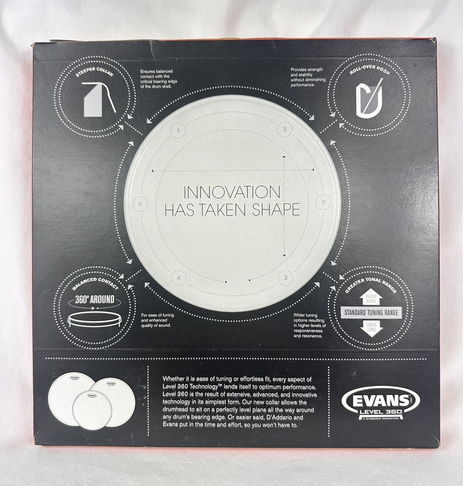 Evans G2 Clear Tom Drum Head, 8 Inch with original box