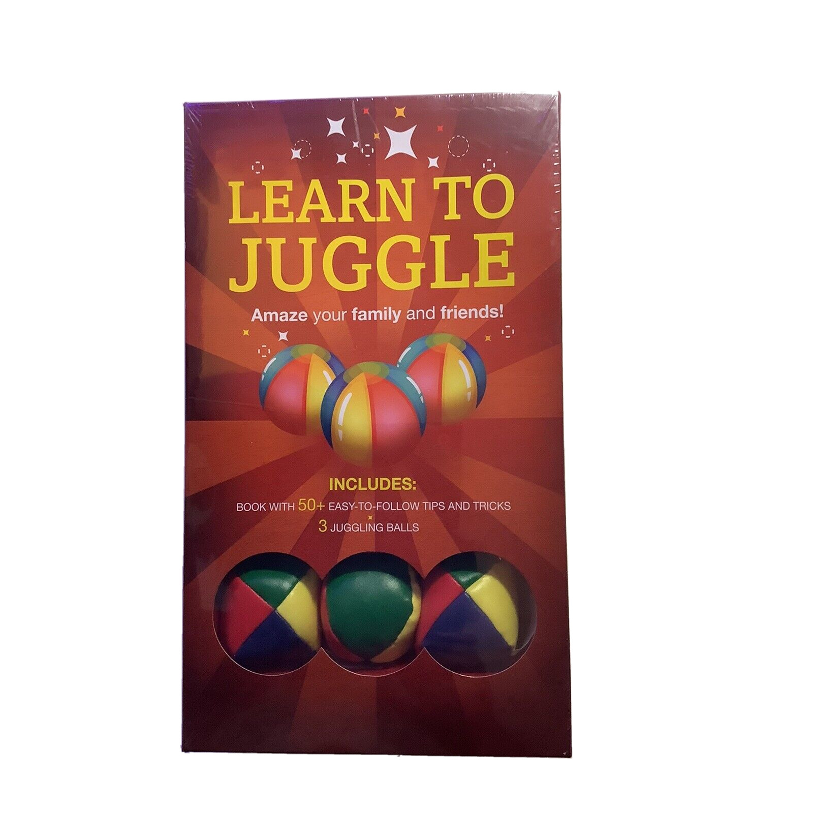 NEW SEALED Learn to Juggle Kit 3 Juggling Balls 50+ Easy to Follow Tips & Tricks