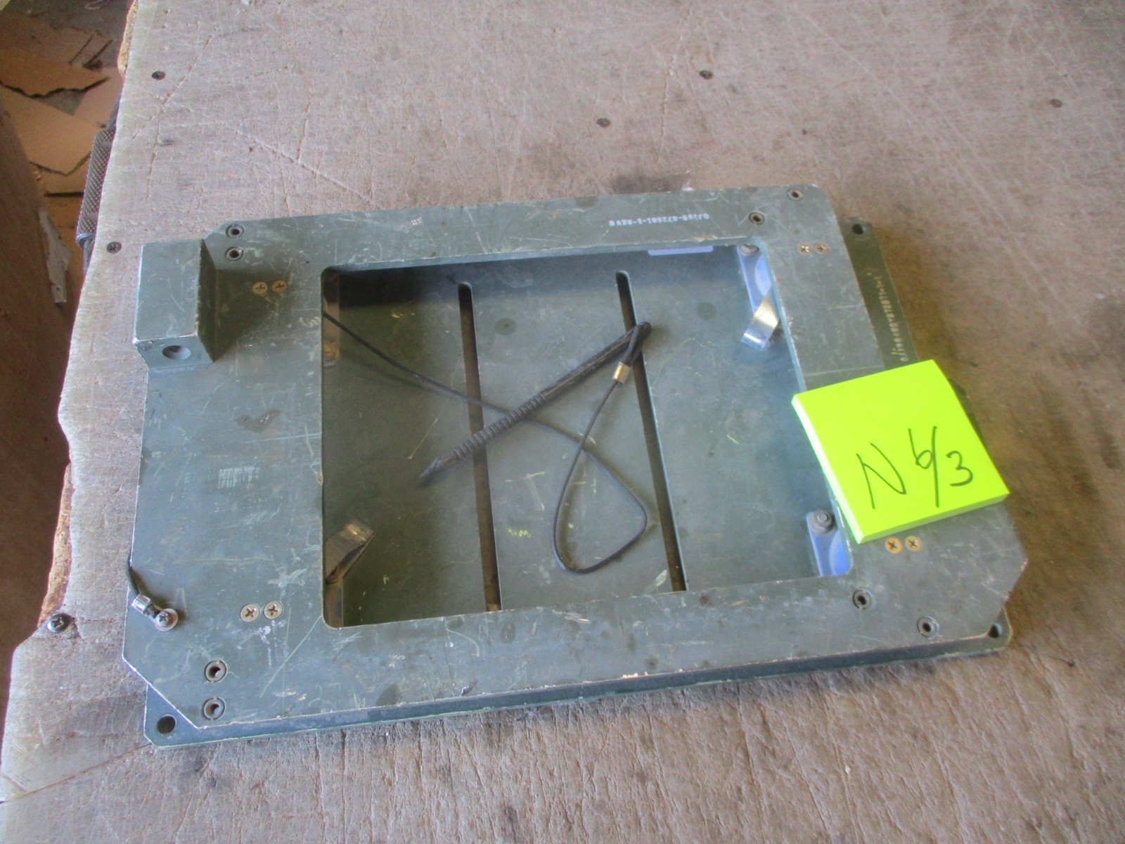 Used Shock Mount w/ Stylus Pen, for Monitor/Screen Blue Force Tracker, HMMWV
