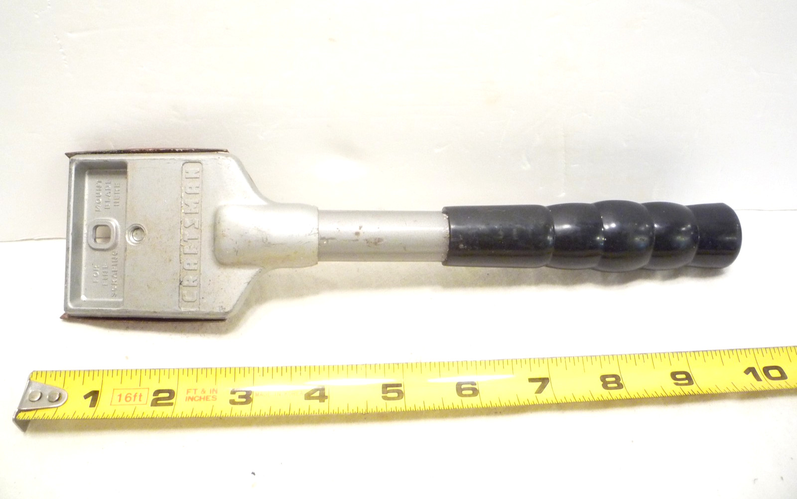 Vintage Craftsman Sears USA 10" Metal Paint Scraper Tool F-42 Black, 4-way Blade