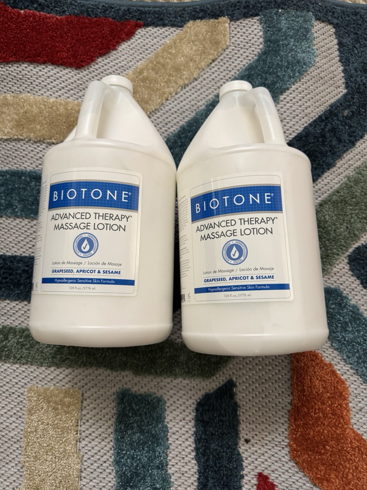 2 BOTTLES Biotone Advanced Therapy Massage Lotion, 128 Ounce Ea. NEW