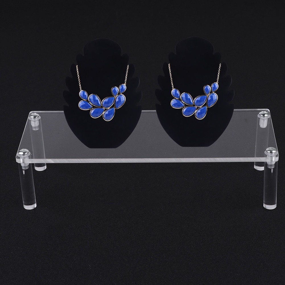 2Pcs Reusable Acrylic Display Stand Transparent Showing Shelf for Small Spaces