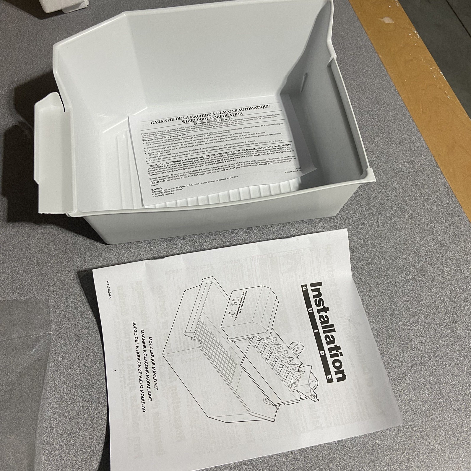 NIB-Whirlpool Refrigerator Ice Maker Kit-W11729596 *5 Pin Harness Only