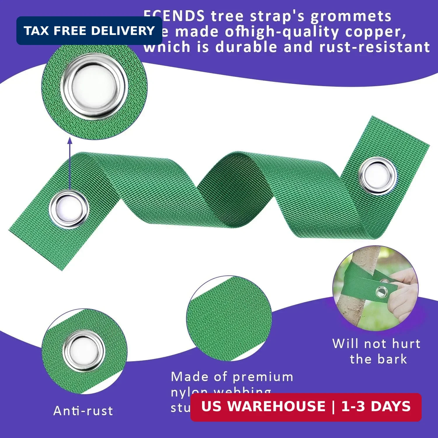 Tree Straps for Staking, 14 PCS Tree Support Straps for Newly Planted Saplings