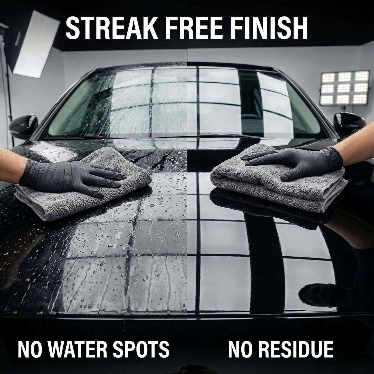 2 Pack Professional Large Microfiber Car Drying Towels (31" x 24"), Microfiber T