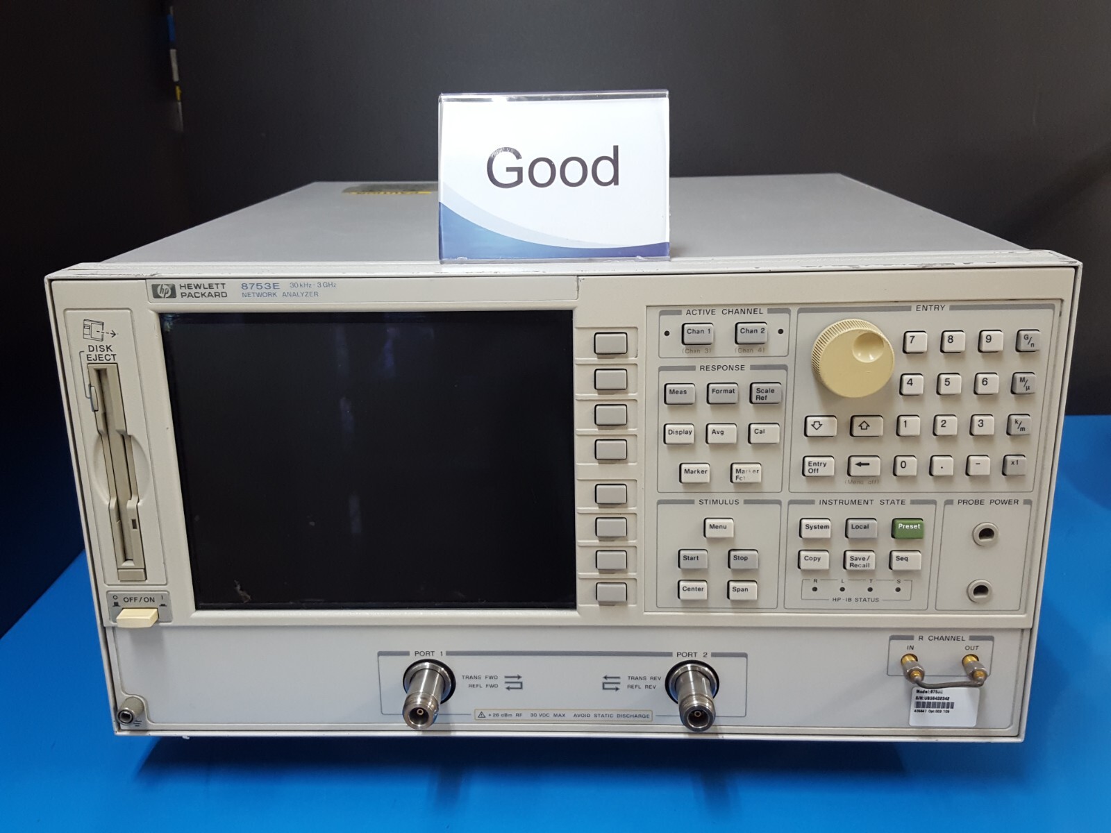 HP 8753E : Network Analyzer, 30kHz to 3GHz, W/Opt. 1D5 (2342)