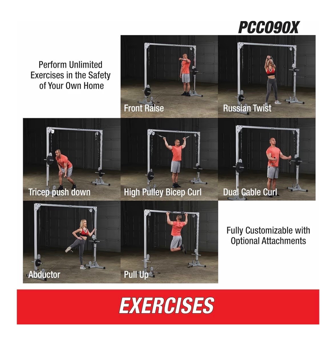 Body-Solid - Powerline Cable Crossover Machine PCCO90X