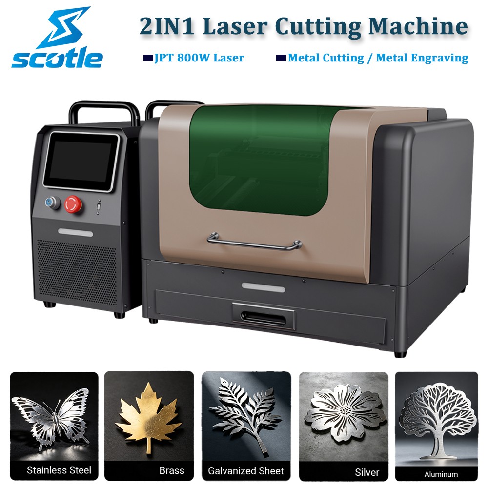 800W JPT 2IN1 Desktop Fiber Laser Cutting Machine For Metal Cutting/Engraving