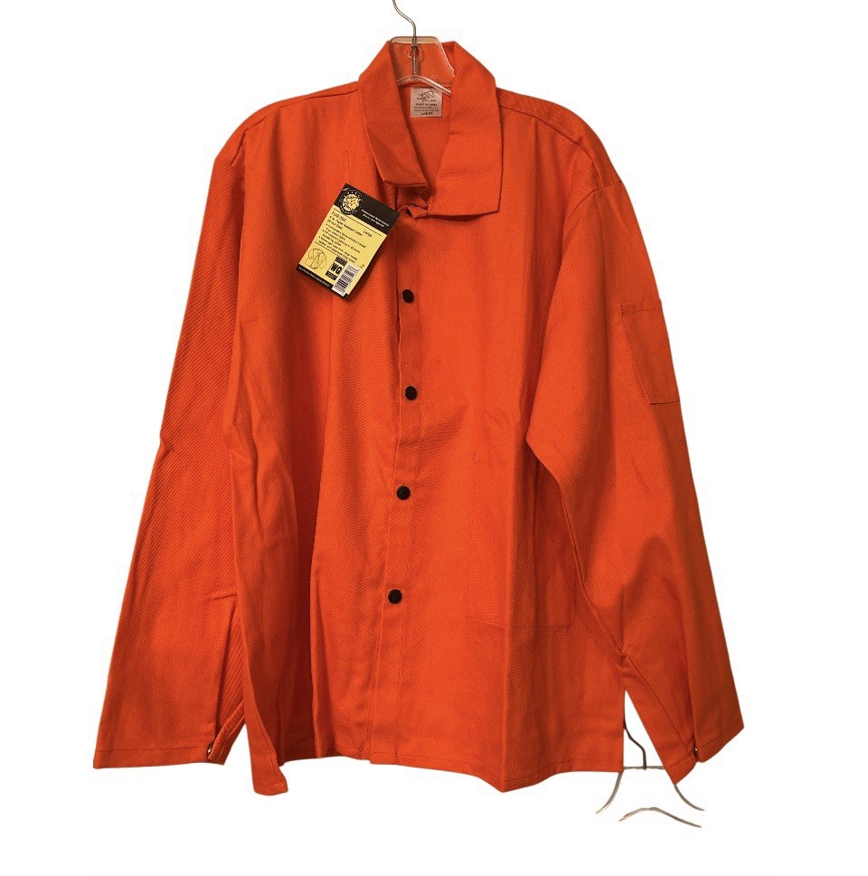 Black Stallion TRU GUARD 200 FR Cotton F09-30C Welding Jacket Orange Large NWT