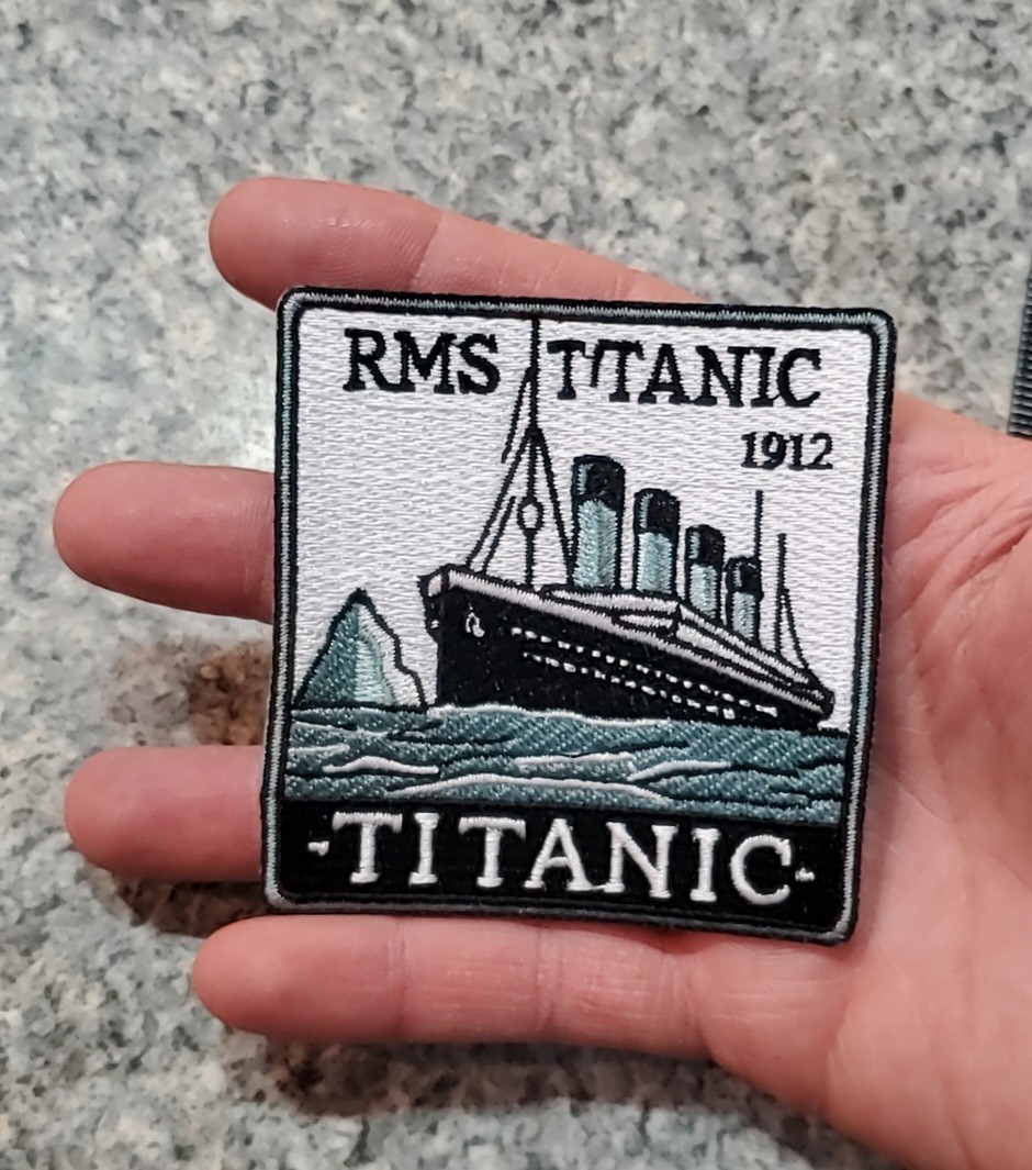 RMS Titanic Patch. Embroidered. Iron On. 3"x3"