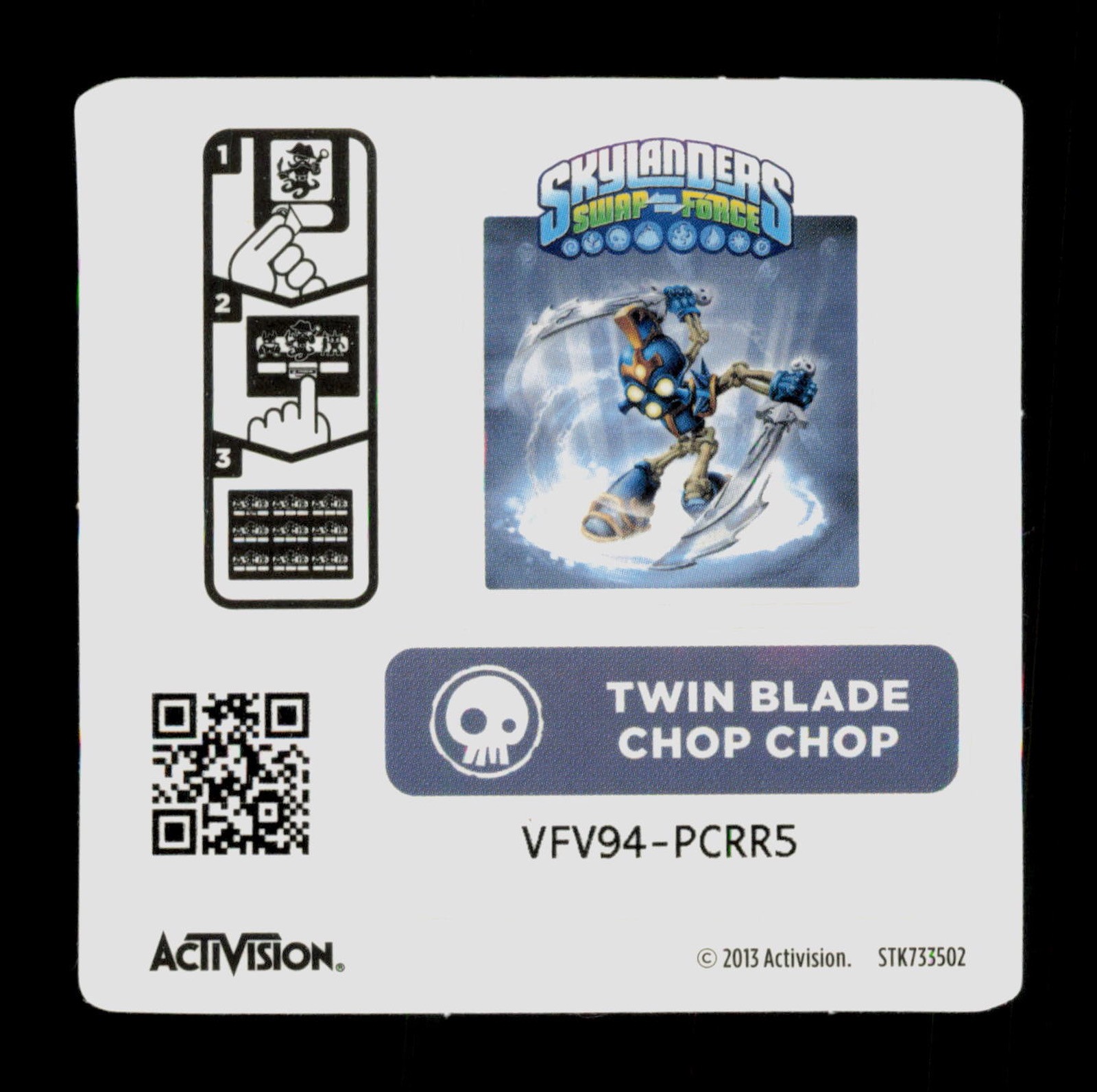Twin Blade Chop Chop Skylanders Swap Force 2013 Activision Sticker