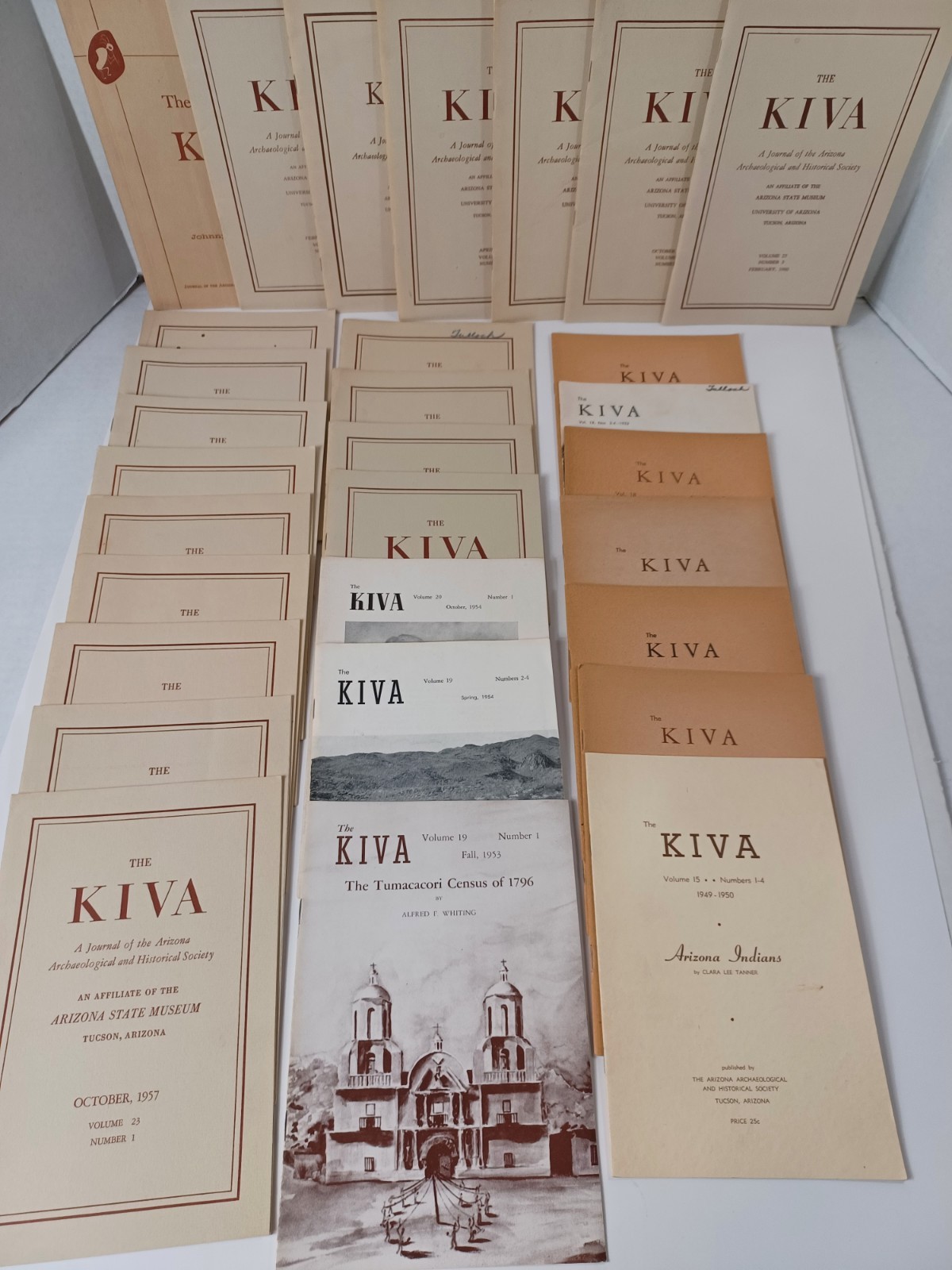 KIVA 1949-1962 Magazines Arizona Archaeological & Historical Society Lot of 30