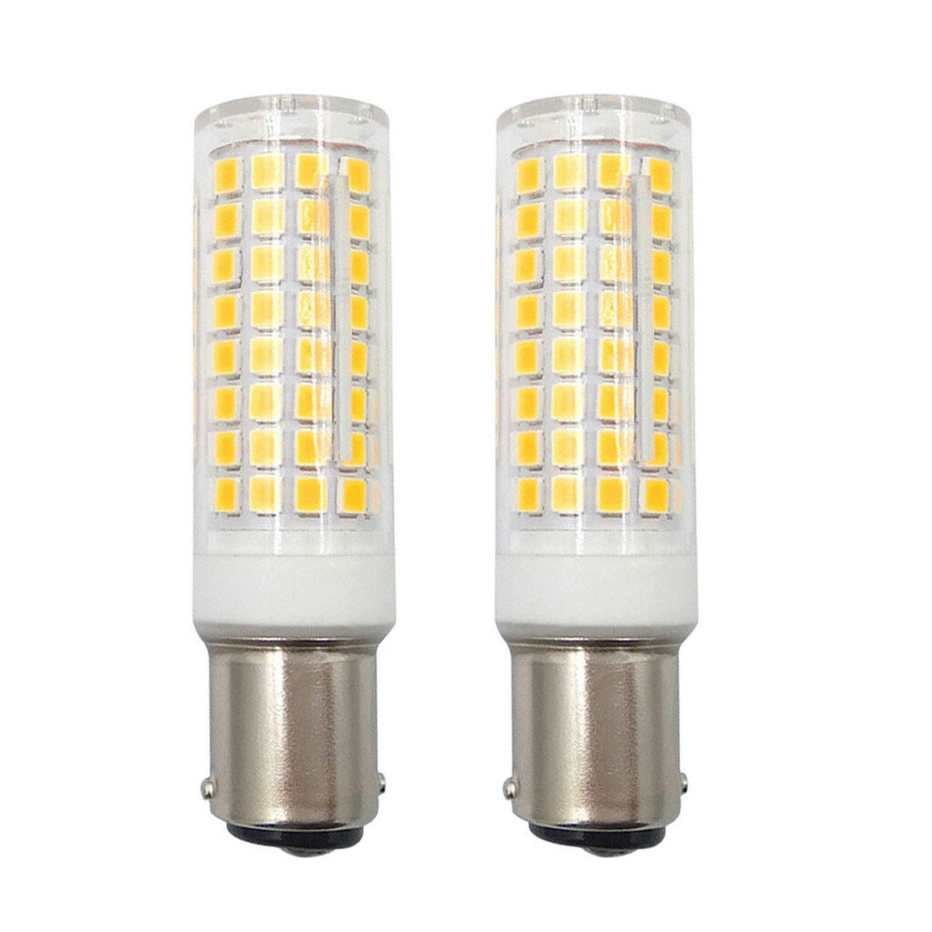 2pcs BA15D Double Contact Bayonet LED bulb 102-2835 Ceramics Light 110V Warm #H