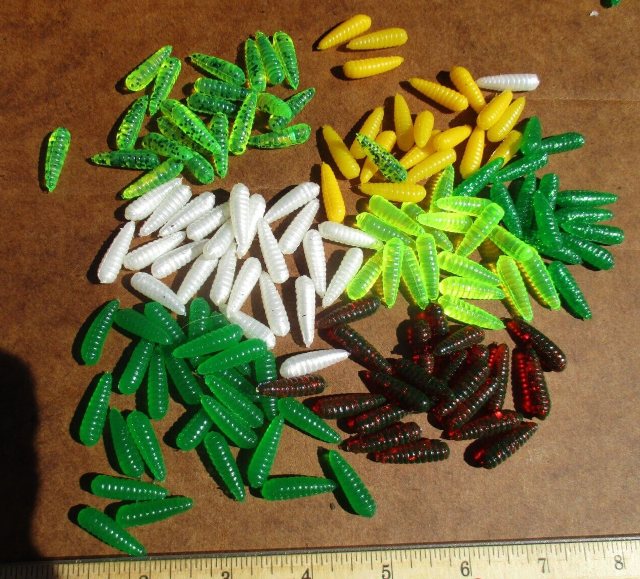 50ct ASSORTED 1" BEETLE BUGS Beetles Bug Larva Fishing Lures Bream Buster Baits