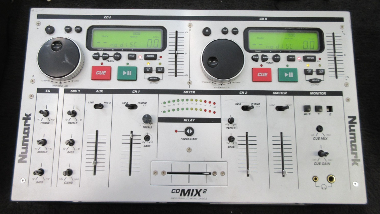 Numark CD Mix 2 CDMIX2 Twin Drive CD DJ Player Silver