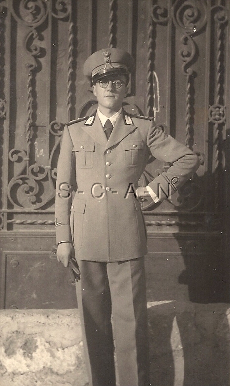 WWII Italian Army Large Real Photo- Regia Esercito- Infantry Officer- Portrait