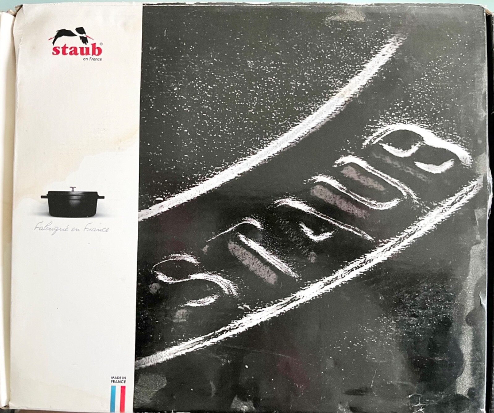 NIB STAUB Dark Blue Enamel IronCast American Square Grill 10"x10"/26x26cm FRANCE