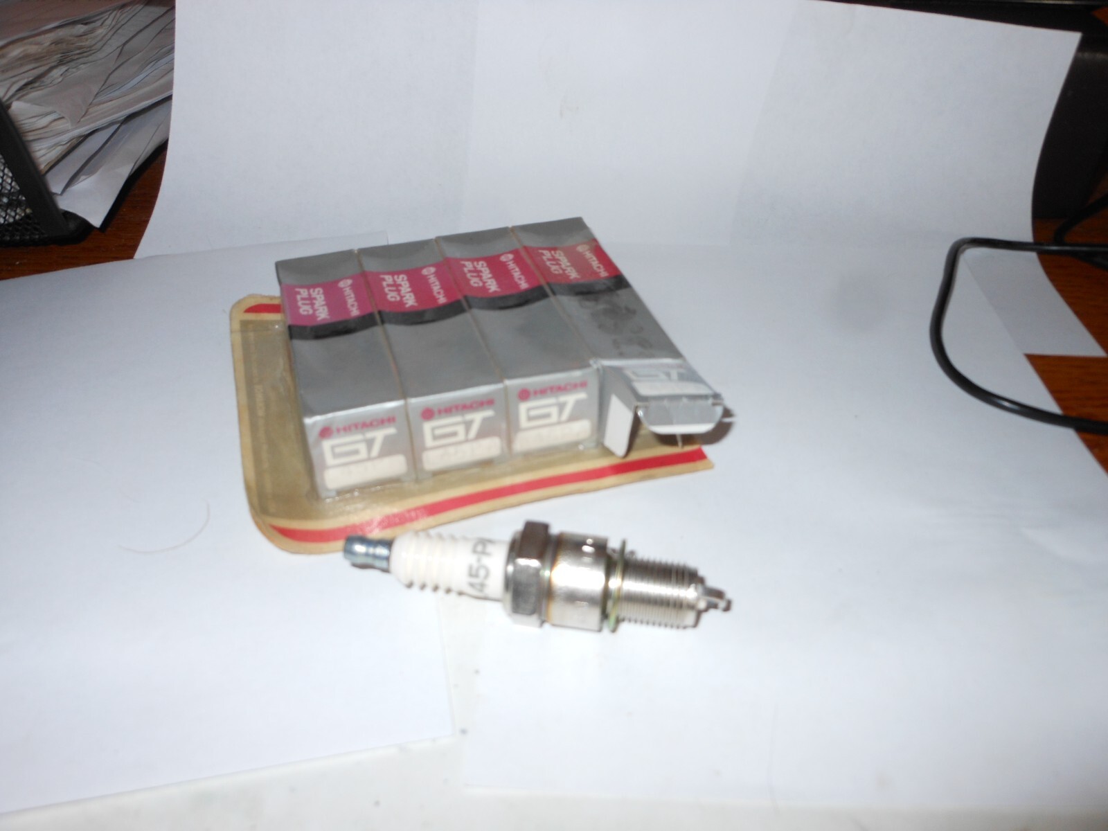4 (FOUR) HITACHI SPARK PLUGS  L45-PA REPLACES (NGK BP5EY)= $15.96 = $3.99 EACH