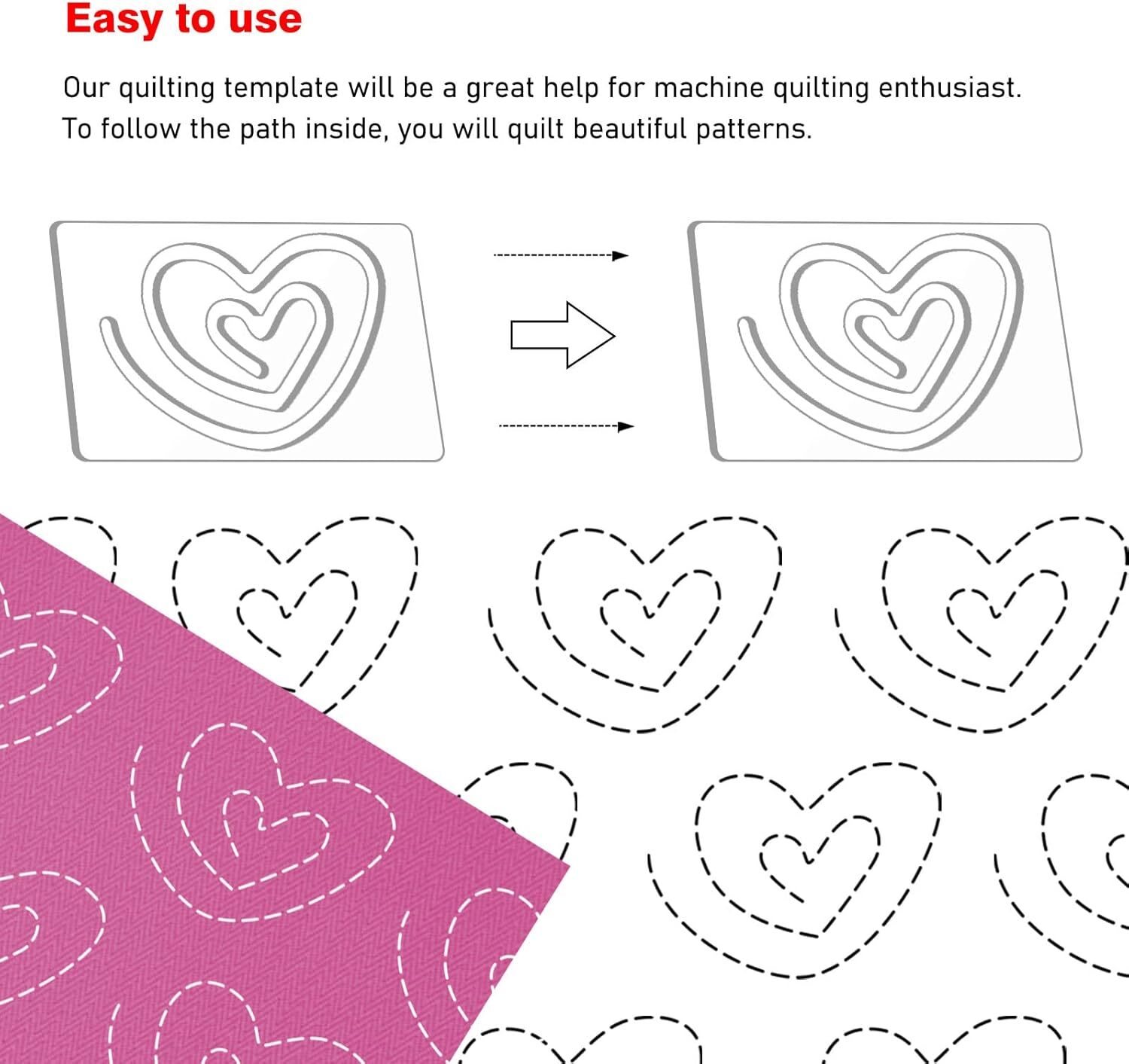 3Pcs Freemotion Quilting Rulers and Templates Set for...