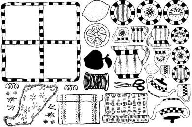 Unmounted Rubber Stamp Plate, Unmounted/Uncut Pink Rubber Stamps