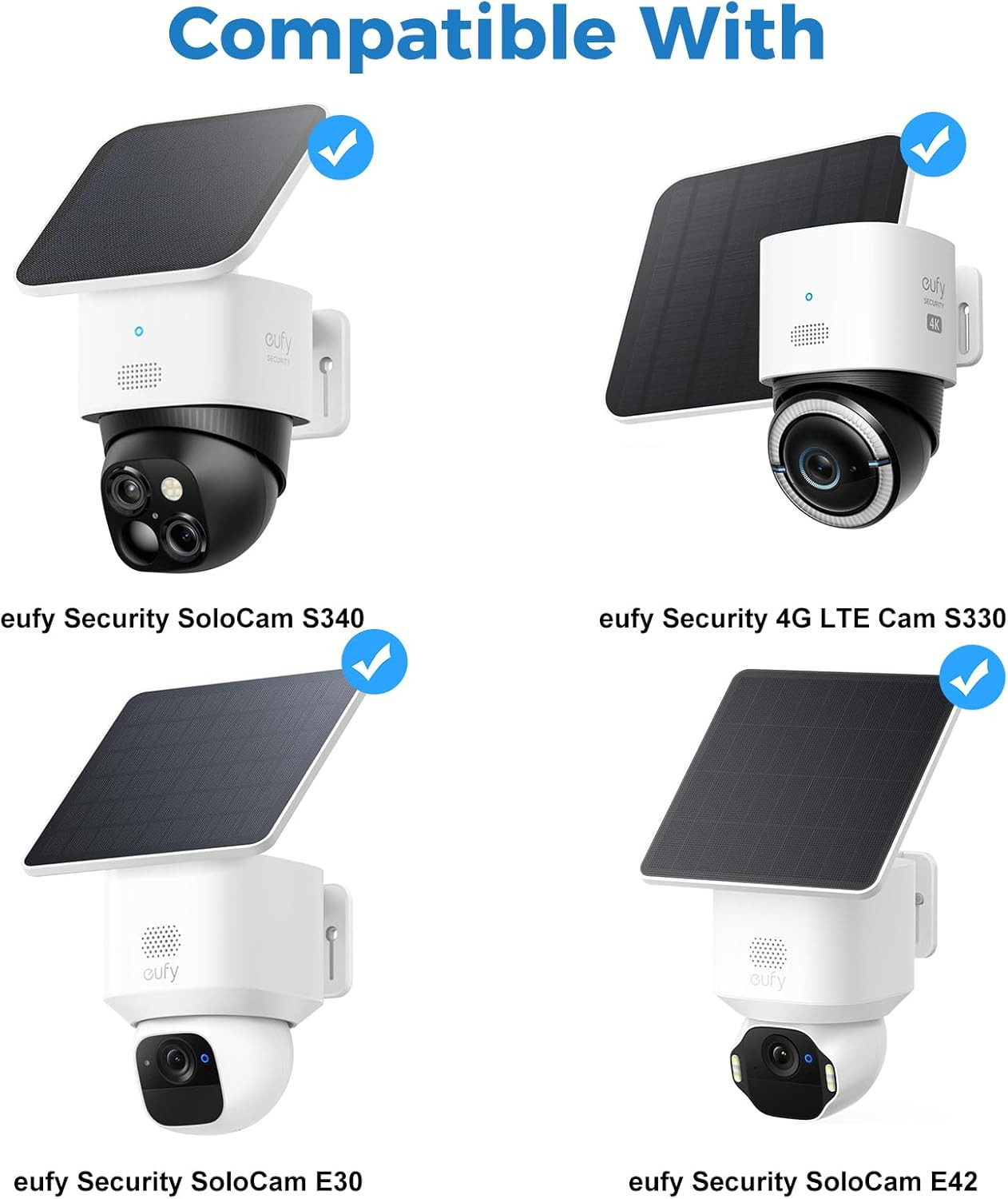 Gutter Mount Bracket Compatible with Eufy Security Solocam S340/E30/E42, Eufy Se
