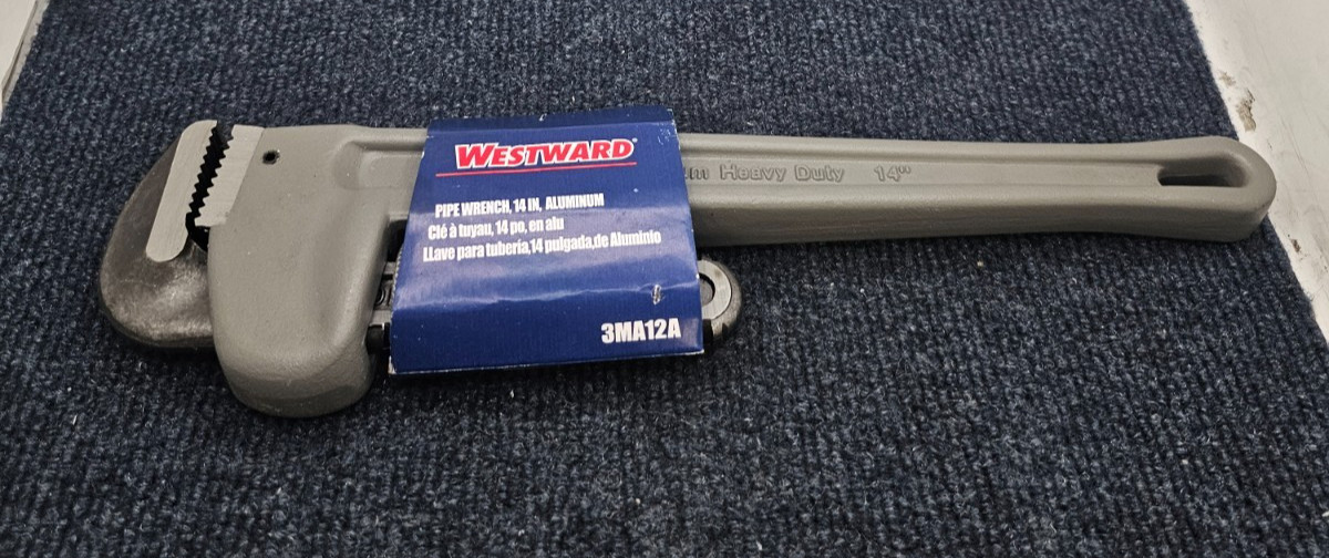 WESTWARD 3MA12A Pipe Wrench 14 Inches Aluminum