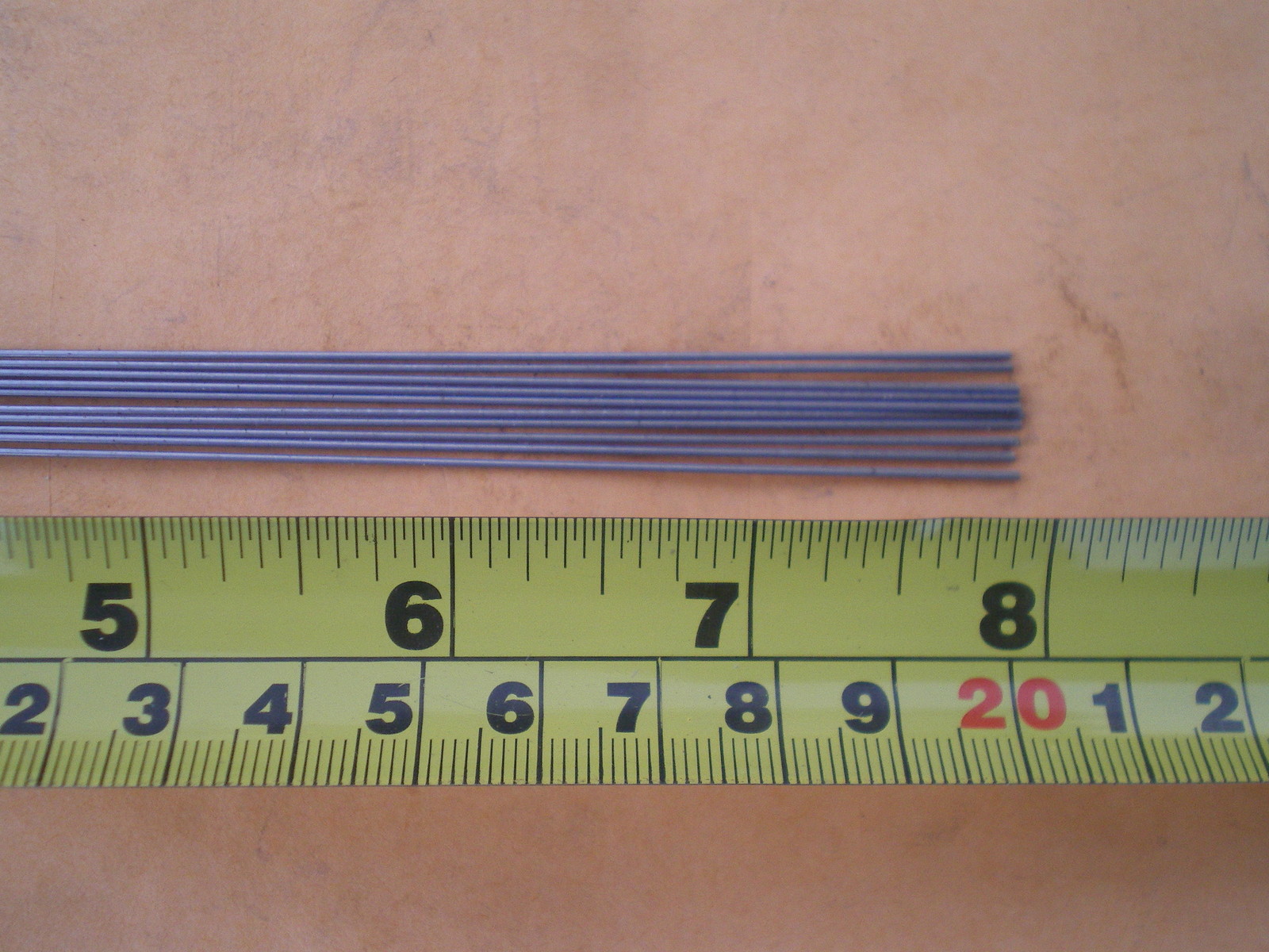 75 PCS. STAINLESS STEEL STRAIGHT LURE SHAFT WIRE FORM 0.041 X 8" INCHES LONG