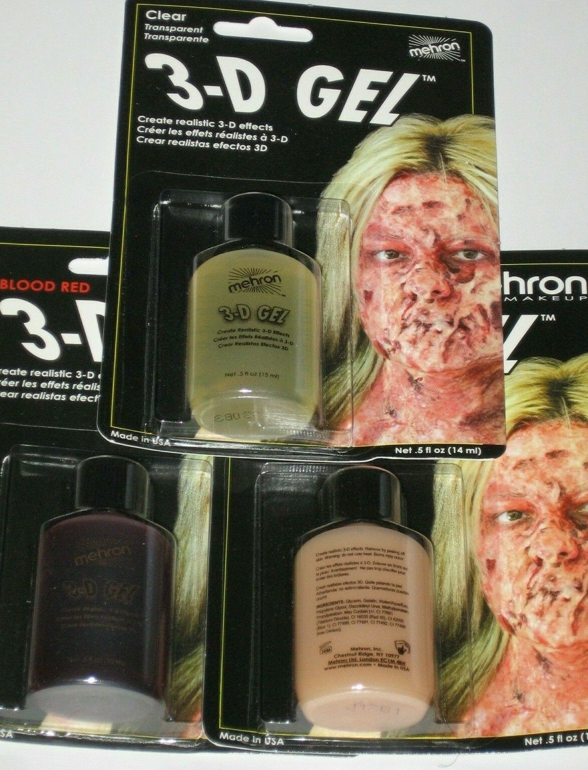 MEHRON MAKEUP 3-D GEL_GELATIN-BASED,PROSTHETIC SCAR,SPECIAL EFFECTS(.5OZ) PICK1