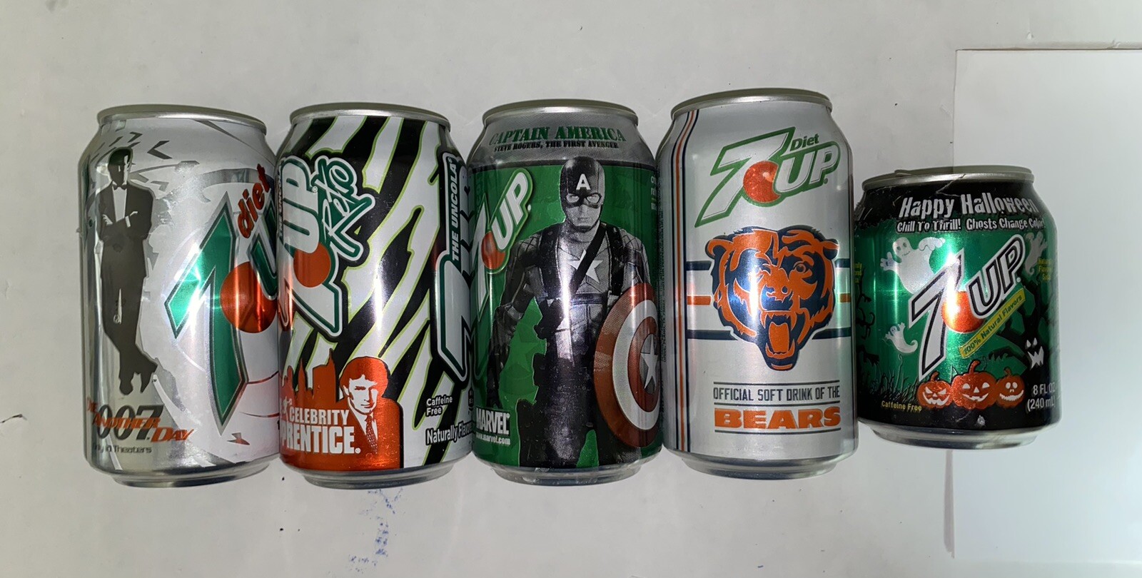 7up Promotional and Commemorative Soda Pop Cans from the 2000s
