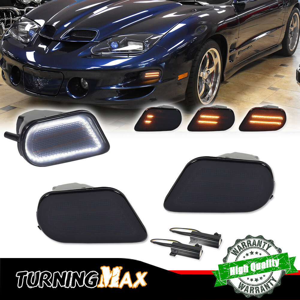 PLUG & PLAY Smoke DRL Turn Signal LED Lights For 98-02 Pontiac Firebird Trans Am