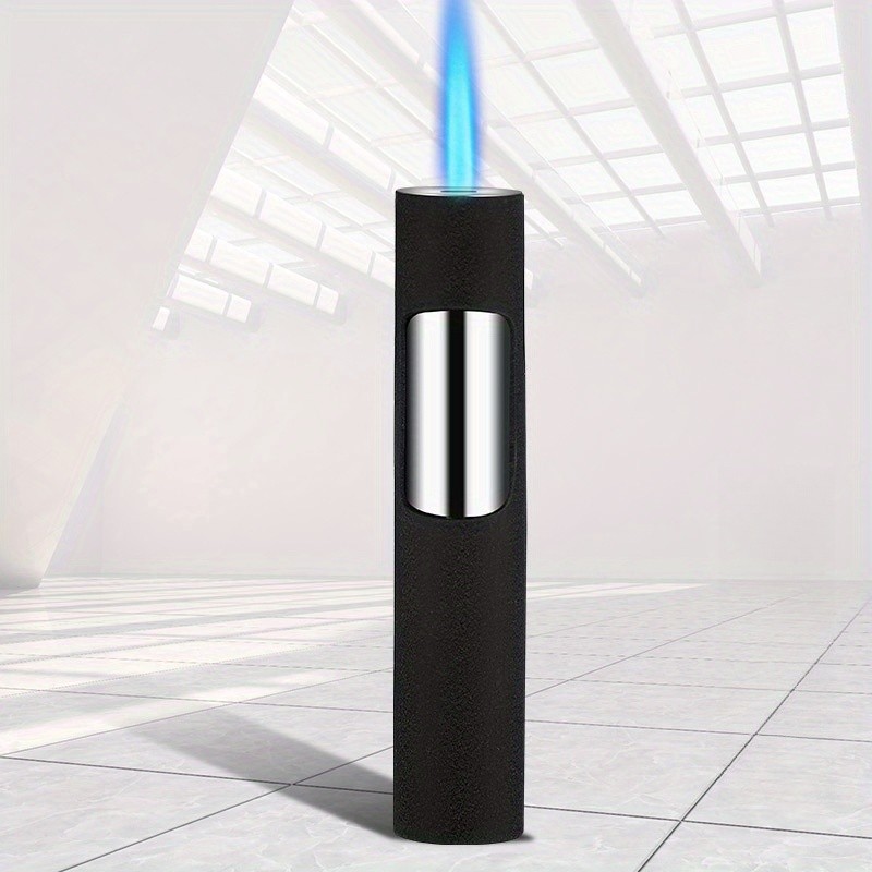Windproof Push Lighter Designed Torch For BBQ Or Camping Straight Blue Flame