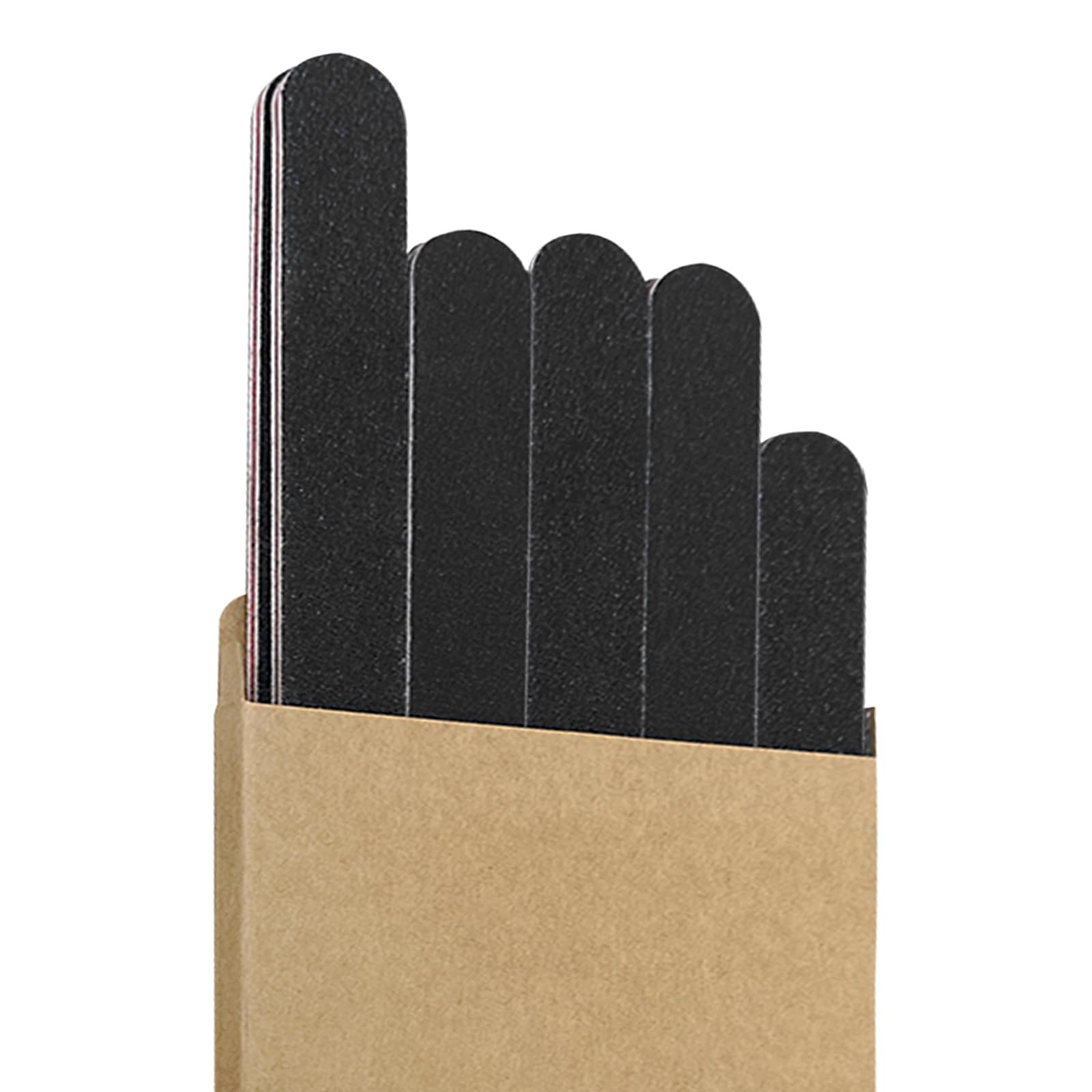 HeeYaa 5 Rows 2 Layers 10 PCS Nail File, Red 10 Count (Pack of 1), Black