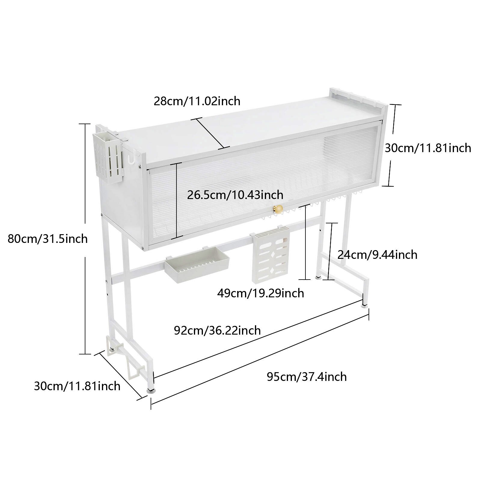 Over Sink Dish Drying Rack, Sink Drainer Rack, Organized Drying Rack for Dishes