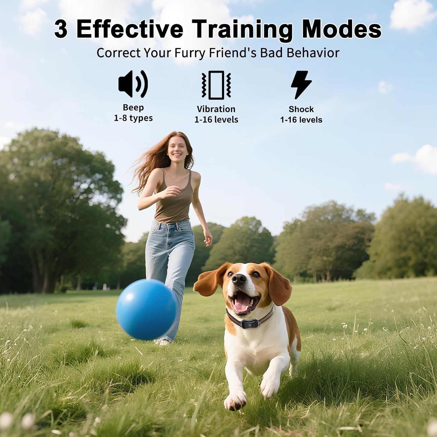 Dog Shock Collar with Remote Control - 4200 FT Remote Control Range, 15-125LBS