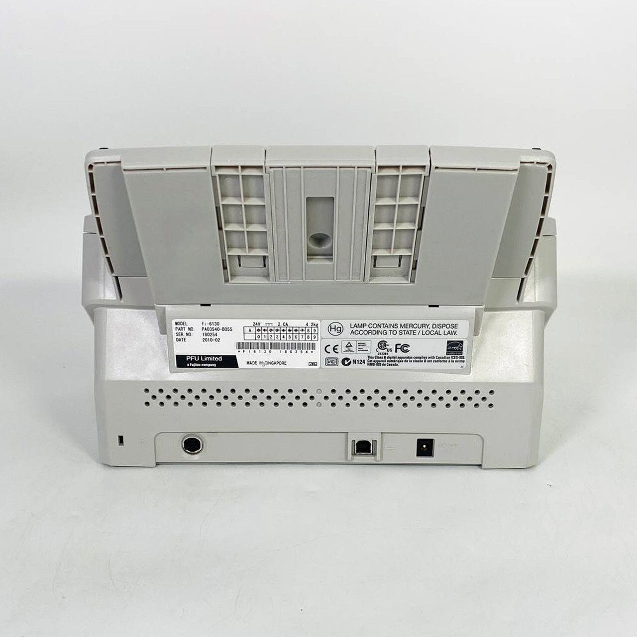 Fujitsu Fi-6130 Document Scanner w/Adapter/USB/Setup Drivers ZERO ROLLERS COUNT!