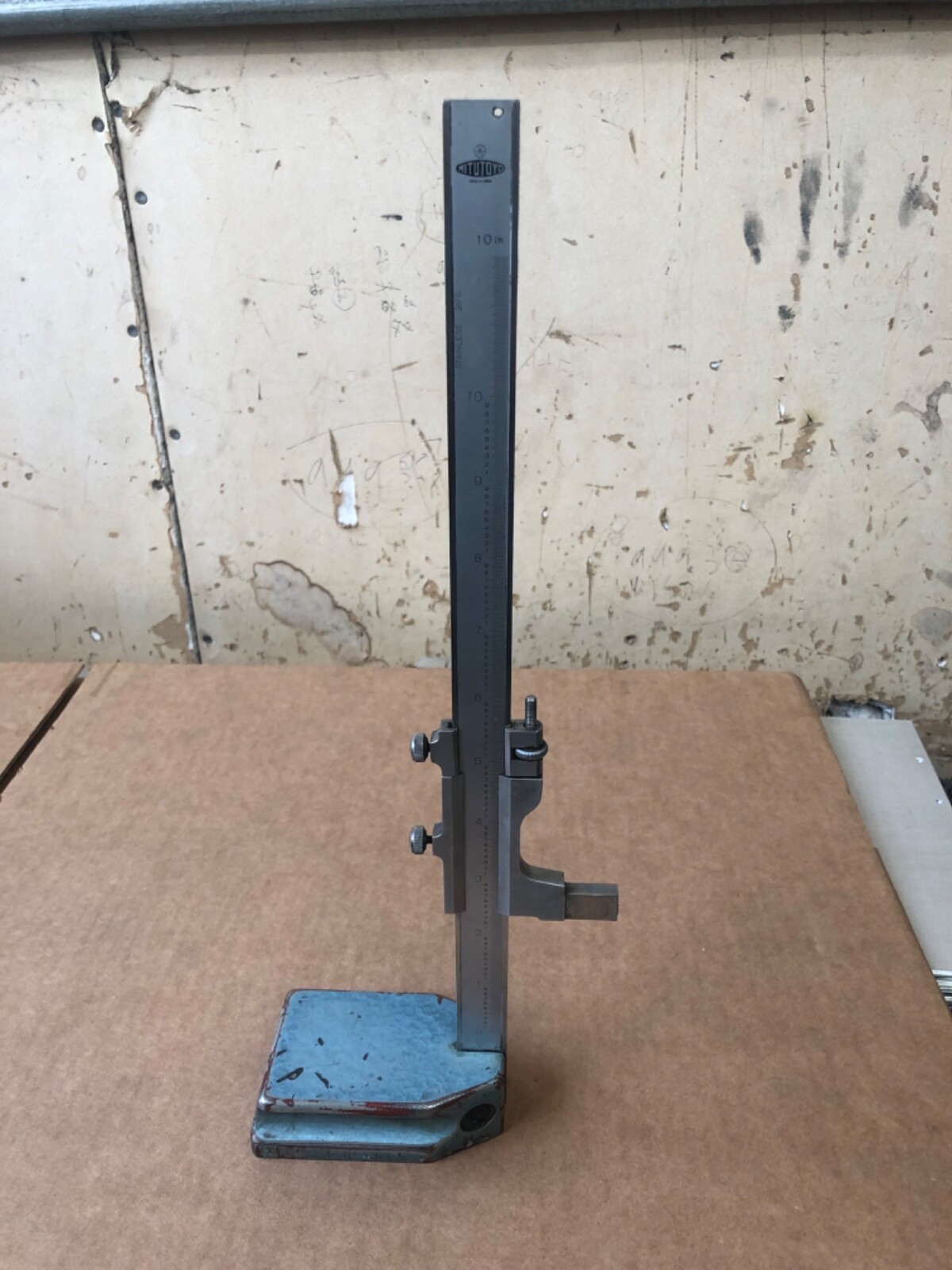 Vtg. Mitutoyo Machinist 10" Height Gauge Stainless Hardderness - Japan