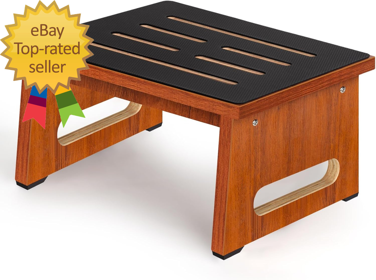 One Step Stool for Adults Seniors with Non Slip Rubber Stepping Feet Heavy Duty
