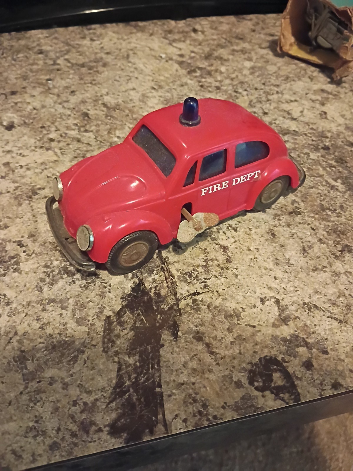 Vintage Lined Up Fire Department  VW