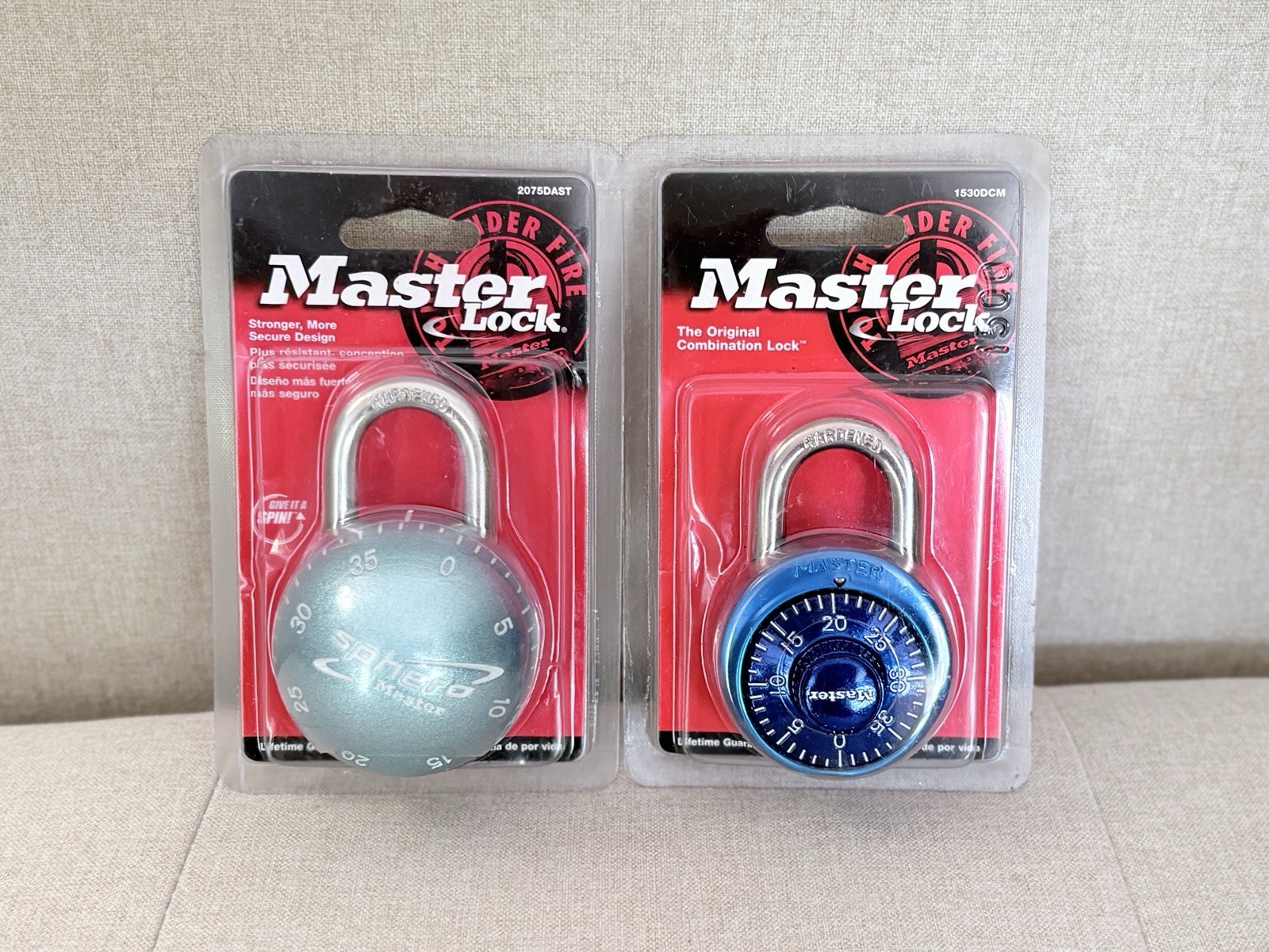 Master Lock 2075DAST Steel Combination Padlock Not Resettable Indoor 9/32in