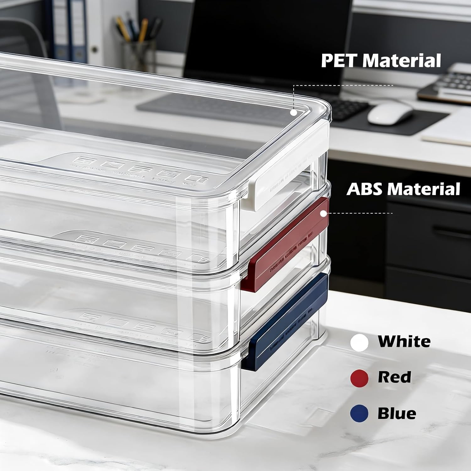 2 Pcs Plastic Storage Bins - Scrapbook Paper Organizer & Craft Storage Organizer