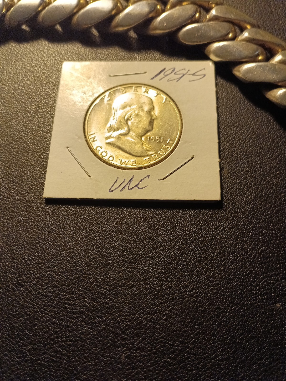 1951-S Franklin Half Dollar 50C Brilliant Uncirculated BusinesStrike 90% Silver