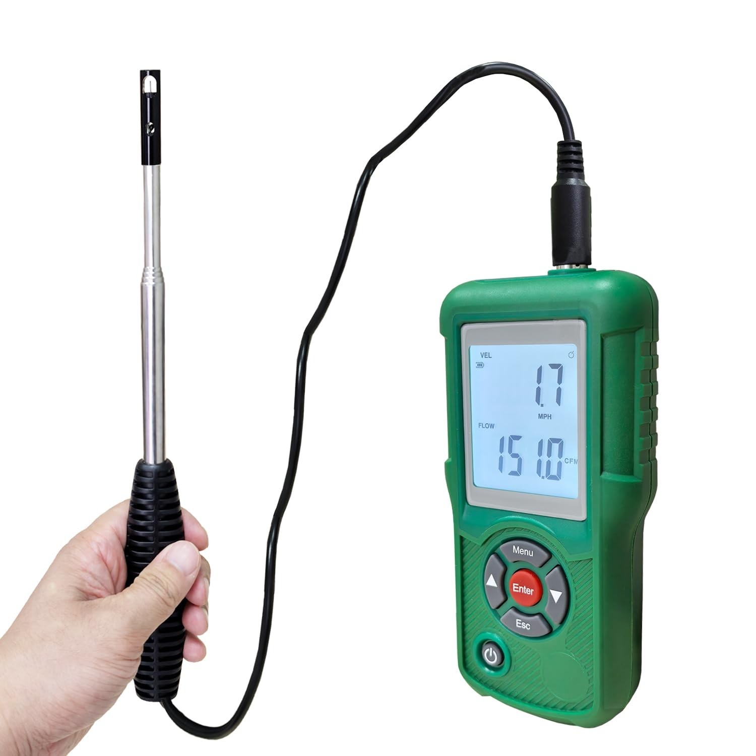 Professional Hot Wire Anemometer – Wind Speed Meter & Air Flow Measurement