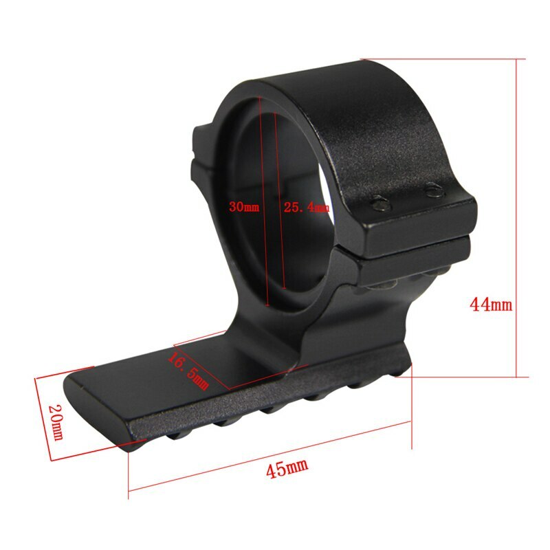 Rail Scope Barrel Mount 25.4mm/1" & 30mm Ring Adapter 20mm Picatinny Rail