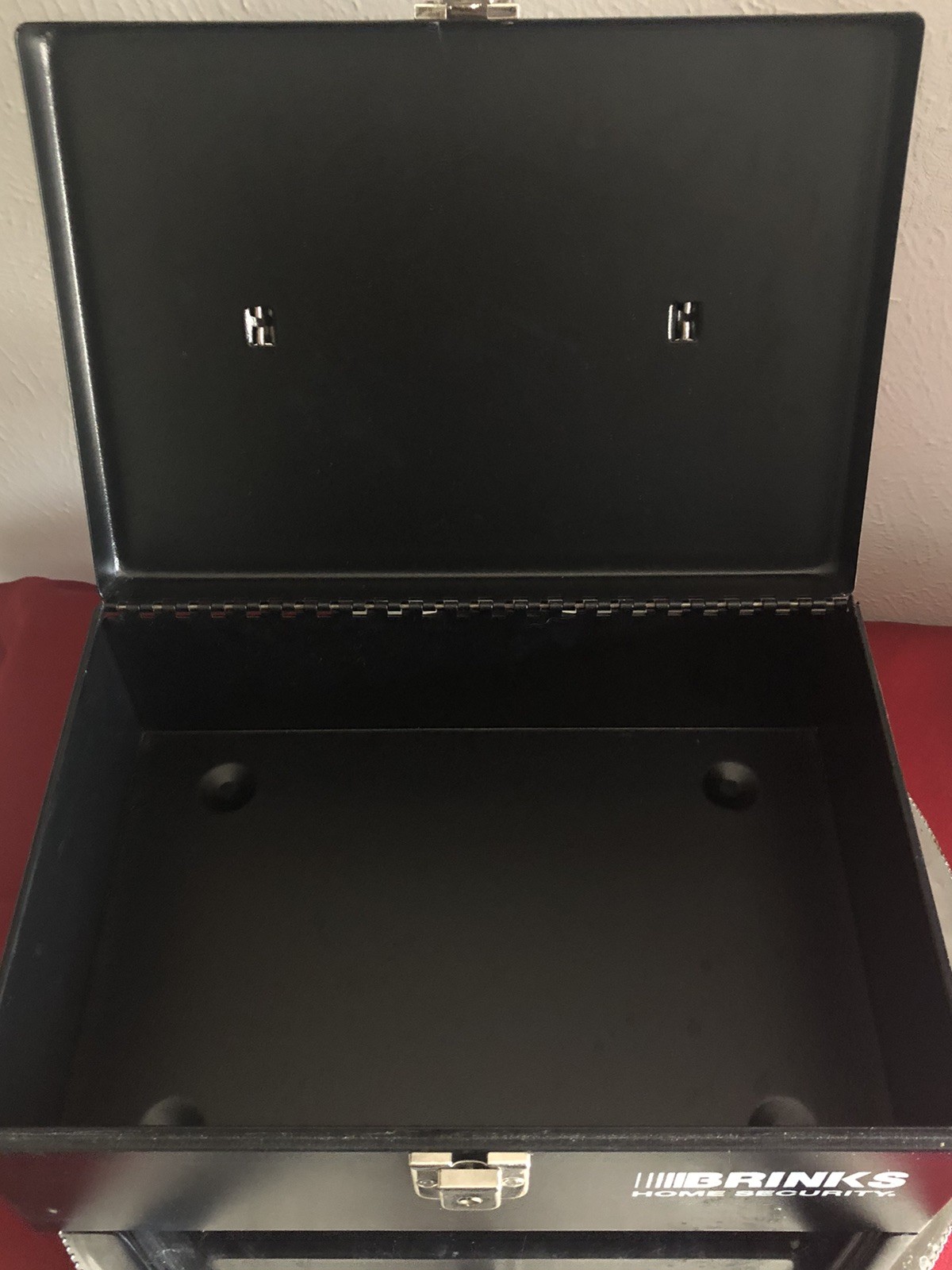 Brinks Black Portable Home Security Deluxe Locking Cash Box With 2 Keys