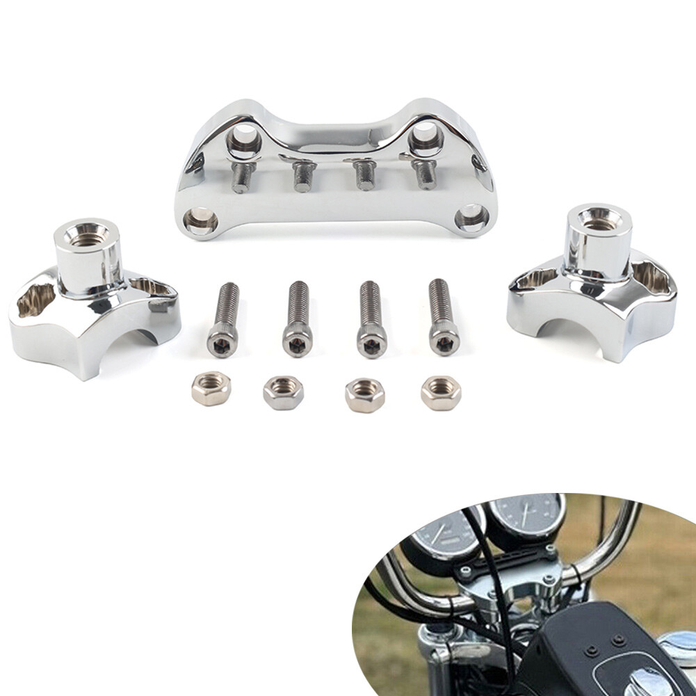 1.7" Handlebar Risers Top Clamp Fit Harley Dyna Street bob Softail Sportster