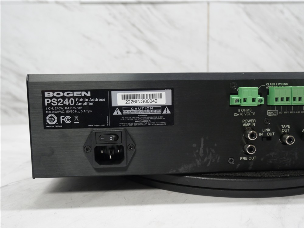 Bogen PS240 Platinum Series 240-Watt Class D Amplifier!