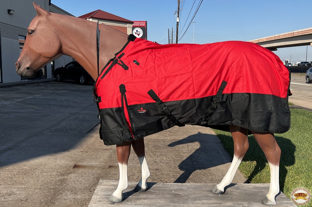 HILASON 1200D Turnout Light Winter Waterproof Rain Sheet Horse Black | Sheets